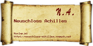 Neuschloss Achilles névjegykártya